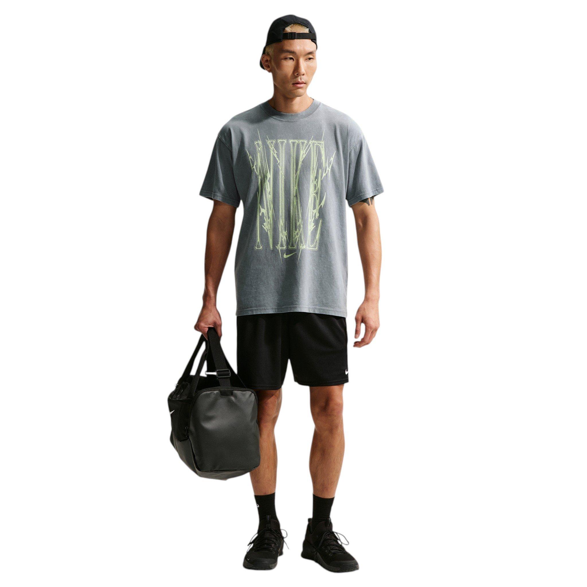 Nike Men's Sharp Wordmark Graphic T-Shirt - Grey - GREY